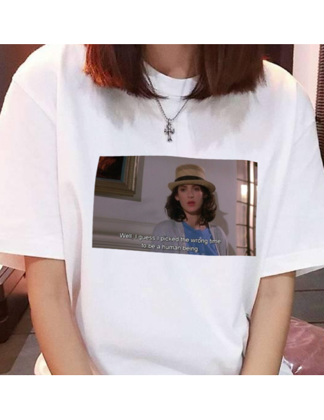 T-Shirts Harajuku Funny Women T-shirt I Picked The WRONG TIME TO BE A HUMAN BEING Fashion Grunge Aesthetic Graphic Tees Shirt...
