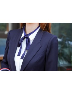 Blazers High Quality Formal Ladies Blue Blazer Women Jackets Elegant Business Clothes Work Wear Office Uniform Styles - Pant ...