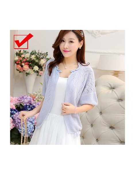 Cardigans cardigan women's sweater thin spring outfit with the 2019 Korean version of loose spring and autumn hollow shawl ja...