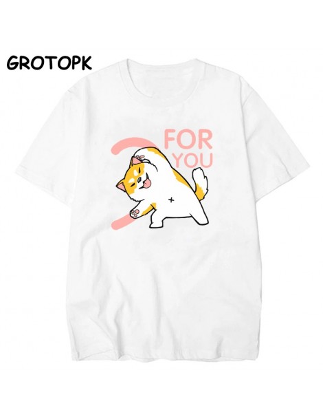 T-Shirts Love for You Cat and Dog Prints Couple Clothes Summer 2019 Cotton Female T-shirt Kawaii Harajuku Paired T-shirts for...