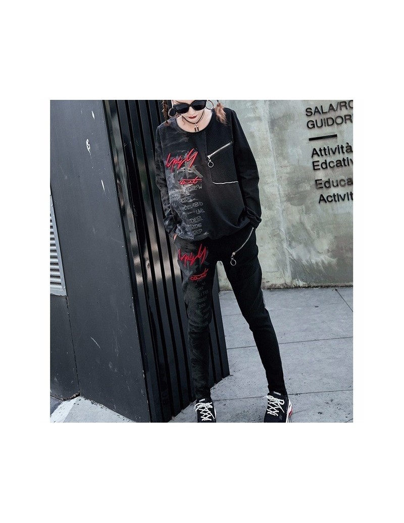 Women's Sets Spring 2019 Luxury Korean Ladies Streetwear Womens Two Pieces Sets Denim Tops And Pants Tracksuit Woman Outfits ...