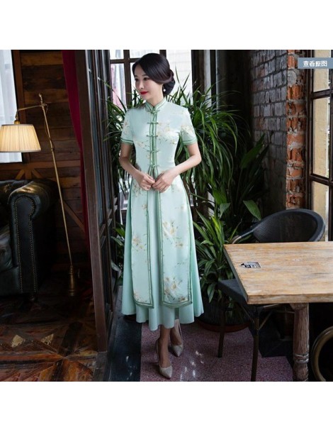 Dresses Vietnam Ao Dai National Style Summer Twinset Ladies' Long Dress Chinese Long Reformative Cheong-sam Dresse M L XL XXL...