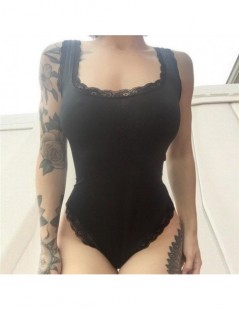 Bodysuits Sleeveless Bodysuit Women Backless Jumpsuits Black Body femme monos cortos de mujer Bodycon Lace Summer Beach Bodys...