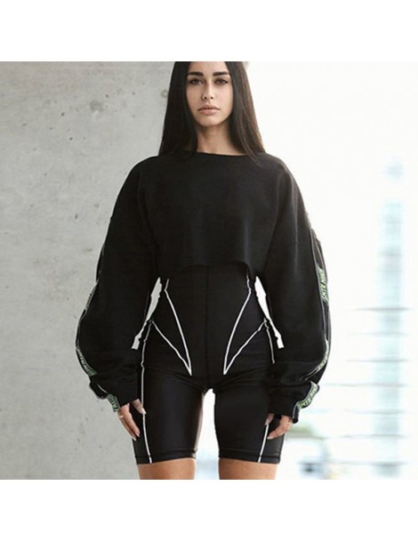 Rompers Summer Women Fitness Playsuit 2019 Sport Workout Rompers Womens Jumpsuit Stripe Print Long Sleeve Sexy Bodysuit - Ora...