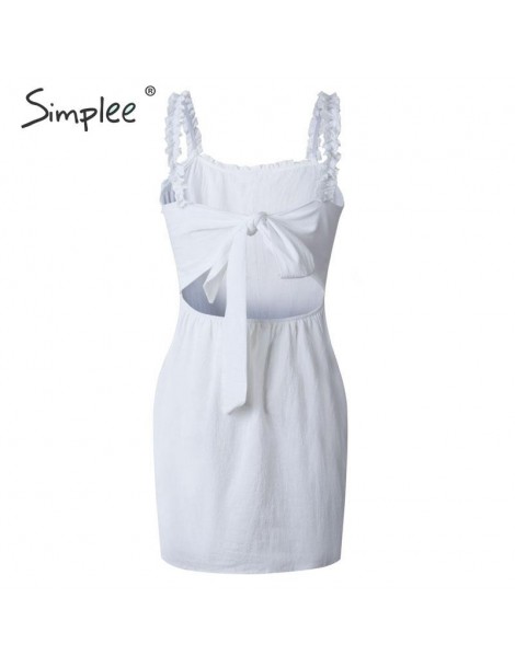Dresses Sexy ruffle bodycon summer dress women 2019 Backless linen lace up plus size beach dress Holiday casual female vestid...