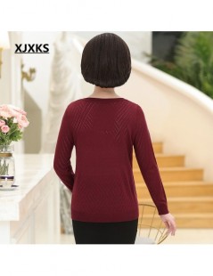Pullovers 2019 spring and autumn new plus size women's sweaters pullovers comfortable cashmere knitting sweater women - Purpl...