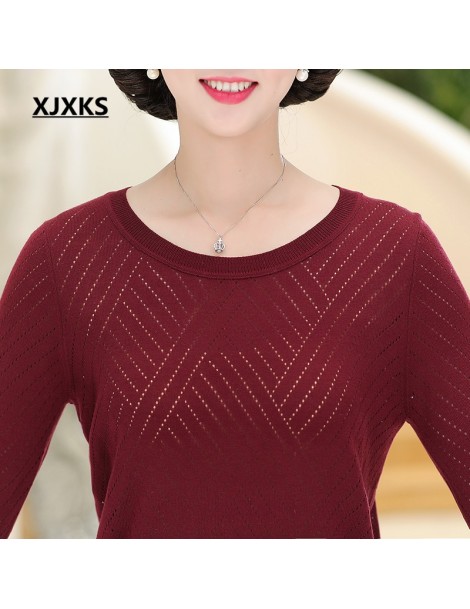 Pullovers 2019 spring and autumn new plus size women's sweaters pullovers comfortable cashmere knitting sweater women - Purpl...