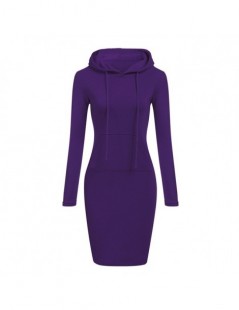 Hoodies & Sweatshirts Women Autumn Hoodies Pullover Pockets Long Sleeves Slim Fit Winter Female Tops TH36 - Purple - 4F415724...