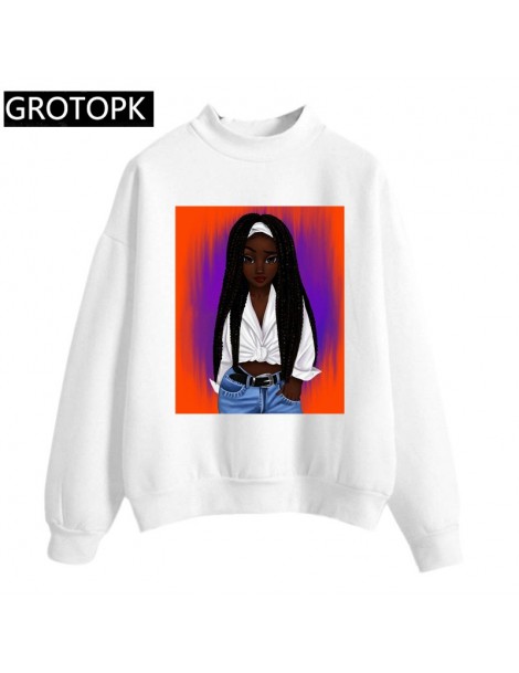 Hoodies & Sweatshirts 2 Bunz Melanin Poppin Aba Print Hoodie Sweatshirts Women Hoody Hoodies Cool Black Girl Graphic Sweats P...
