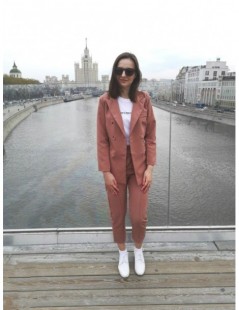 Pant Suits Women's Office Lady Two Pieces Solid Elegant Double Breasted Turn-down Collar Blazers Trouesrs With Sashes New Sui...