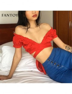 Tank Tops Sexy V-Neck Crop Top Women Lace Up Backless Tank Top Bodycon Tees 2019 Summer Beachwear Femme Tube Tops Camis Hot S...