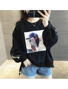 Hoodies & Sweatshirts Explosion models women's sweatershirt 2019 new spring autumn long-sleeved thin section casual loose shi...