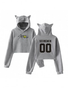 Hoodies & Sweatshirts stray kid i am you jeongin felix hyun jin Cute Cat Ears Hoodies New Style Sexy Navel Cat Ears Hoodies d...
