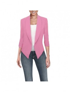 Blazers Womens Solid Open Front Cardigan Irregular Suit Jacket Work Office Coat Three Quarter Long Sleeve Coat Casual Coat - ...
