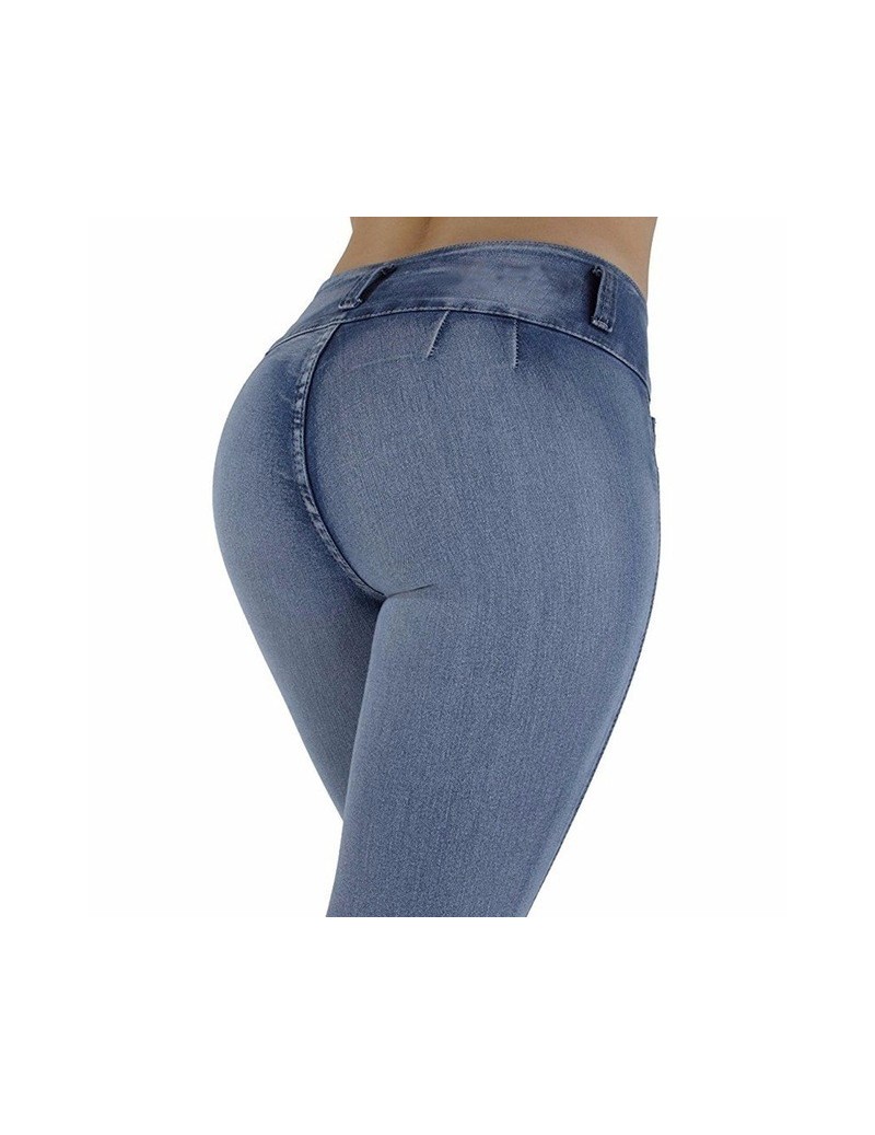 Women Jeans High Waist Skinny Butt Lifting Elastic Bodycon Pencil Sexy Push Up Hip Cotton Ladies Jeans Femme Denim Pants - l...
