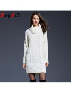 Pullovers Women Sweaters Pullovers Turtleneck Long Sleeve Sweater Dress 2019 Winter Knitting Women's White Warm Sweater Cloth...