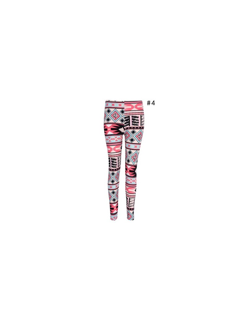 Leggings Women Floral Printing Elastic Leggings Stretch Pencil Pants Winter Autumn - 4 - 4C3975591005-2 $15.97