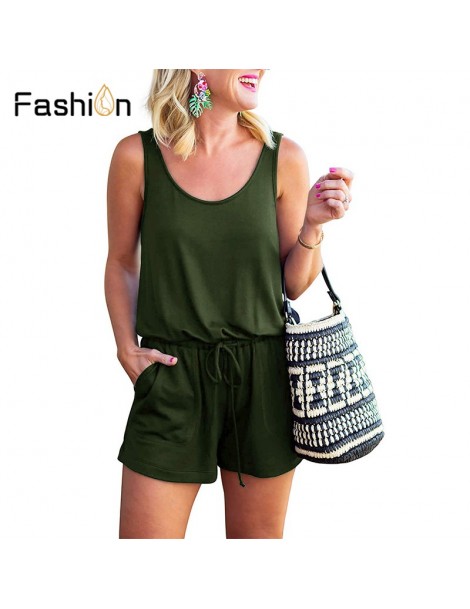 Rompers 2019 Fashion Women's Spaghetti Strap Romper Sexy Women Boho Playsuit Rompers Summer Beach Jumpsuit Casual Clothes Bod...