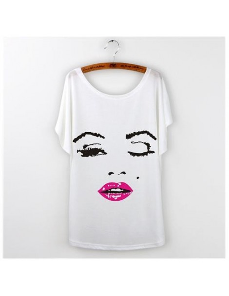 New 2016 Casual tee shirt Character Marilyn Monroe Print femme T shirt women tops short sleeve O-neck plus size Loose t-shir...