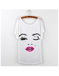 New 2016 Casual tee shirt Character Marilyn Monroe Print femme T shirt women tops short sleeve O-neck plus size Loose t-shir...