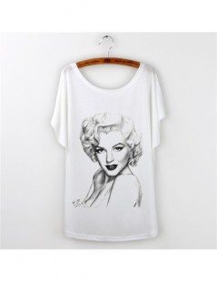 T-Shirts New 2016 Casual tee shirt Character Marilyn Monroe Print femme T shirt women tops short sleeve O-neck plus size Loos...