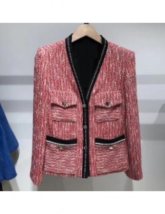 Blazers French OL Women Tops Jacket 2019 Spring / Autumn New Casual Jacket V-neck Coat - Red - 443094657884 $37.40