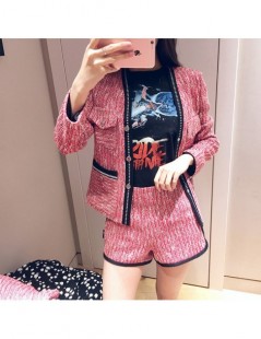 Blazers French OL Women Tops Jacket 2019 Spring / Autumn New Casual Jacket V-neck Coat - Red - 443094657884 $37.40