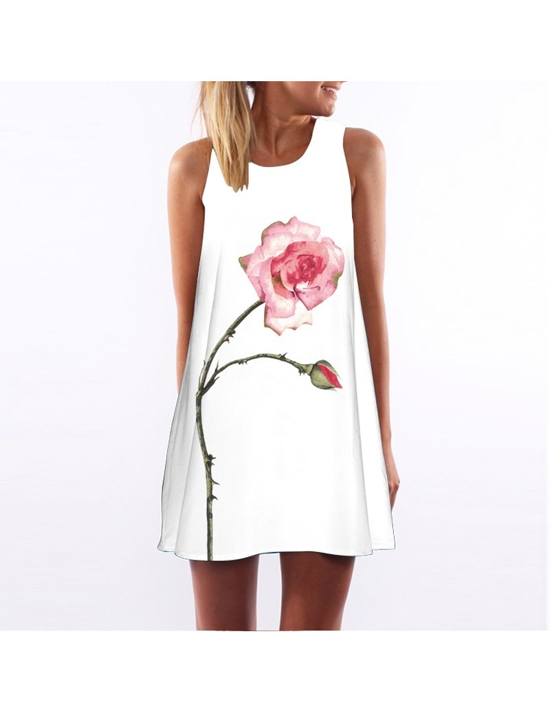 Vestidos 2018 New Style Summer Dress Sleeveless Hearts Print Casual ...