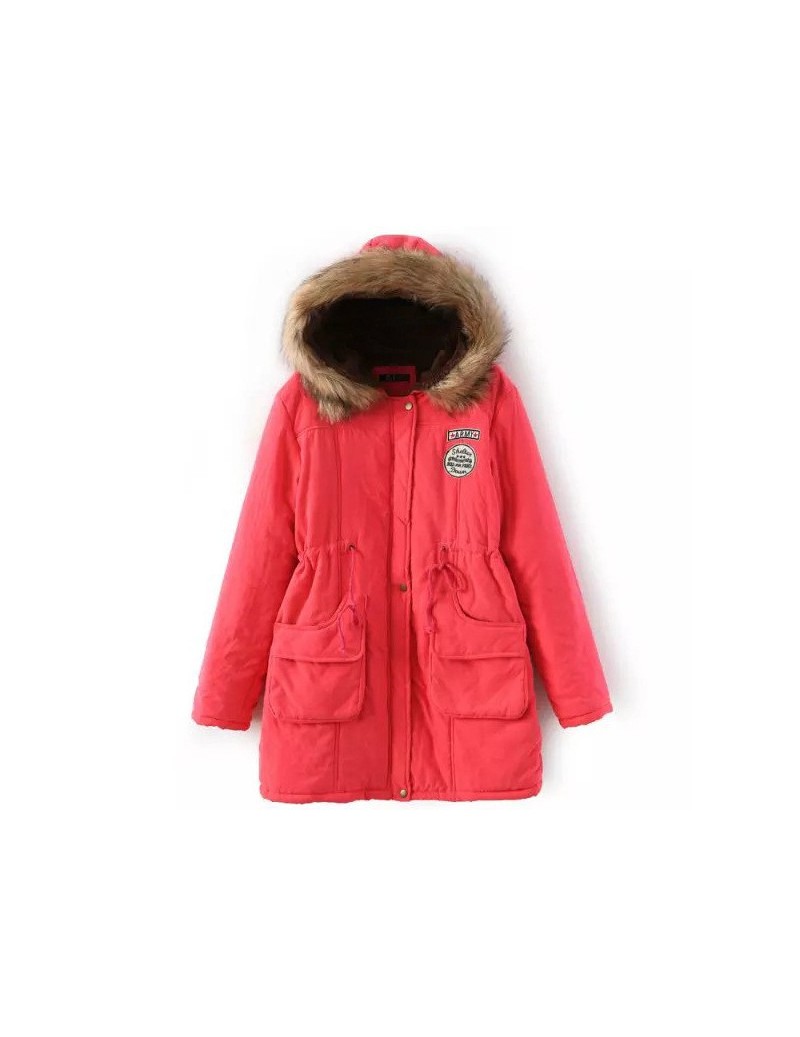 2018 New Parkas Female Women Winter Hooded Coat Thickening Cotton Winter Jacket Womens Warm Parkas for Women Winter - Peach ...