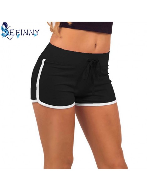 Shorts sportes Fast Drying Drawstring Women Shorts Casual Anti Emptied Cotton Contrast Elastic Waist Correndo Short Pants - b...