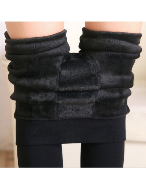 Leggings S-XL Winter Plus Cashmere Leggings Woman Casual Warm Big Size Faux Velvet Knitted Thick Slim Super Elastic Leggings ...