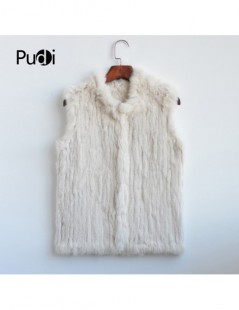 Real Fur woman girl real rabbit fur vest jacket spring winter warm genuine rabbit fur knit coat vest black beige - darkgrey -...