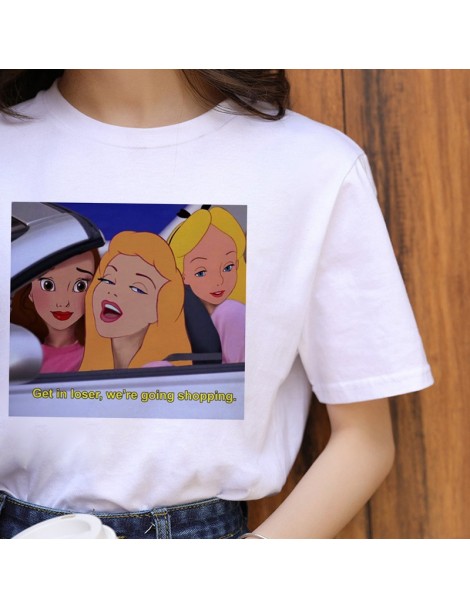 T-Shirts 90s Aesthetic Harajuku Ullzang T Shirts Women Grunge Vintage Kawaii T-shirt Funny Cartoon Tshirts Korean Style Top T...