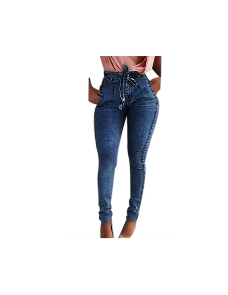 Jeans Women's Fashion High Waist Jeans Pants Sexy Long Pants Slim Casual Skinny Leggings Pants Belt Female Denim Jeans Women ...