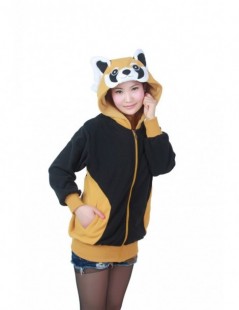 Hoodies & Sweatshirts Cute Cosplay Anime Coon Costume Ears Face Tail Zip Hooded Sweatshirt Raccoon Hoodies Jacket - as photo ...