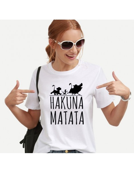 T-Shirts 2017 Hakuna Matata lettera della stampa Tee shirt Homme Donne di Estate t shirt A Manica corta Plus Size women casua...