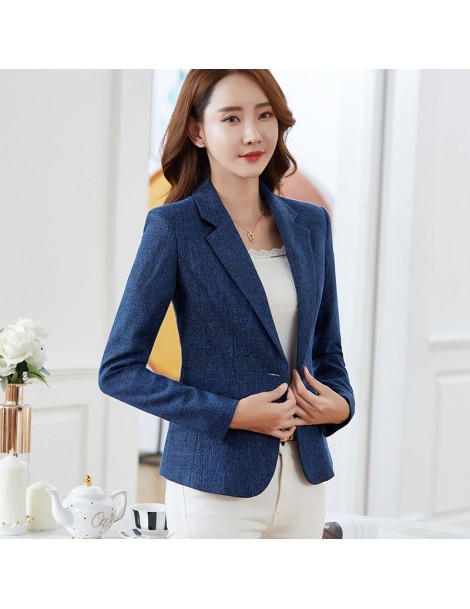 Blazers 2019 New Spring Autumn Slim Ladies Suit Long Sleeve Casual OL Korean Blazers Jackets Women Plus S Short Business Coat...