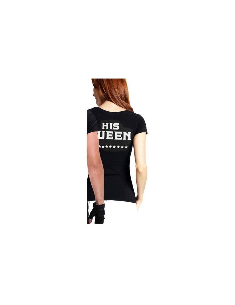 T-Shirts Plus XXXL Size Lovers The King His Queen Back Printed Tee shirts Harajuku Couple Hipster T shirt Tops - 57 - 4939304...