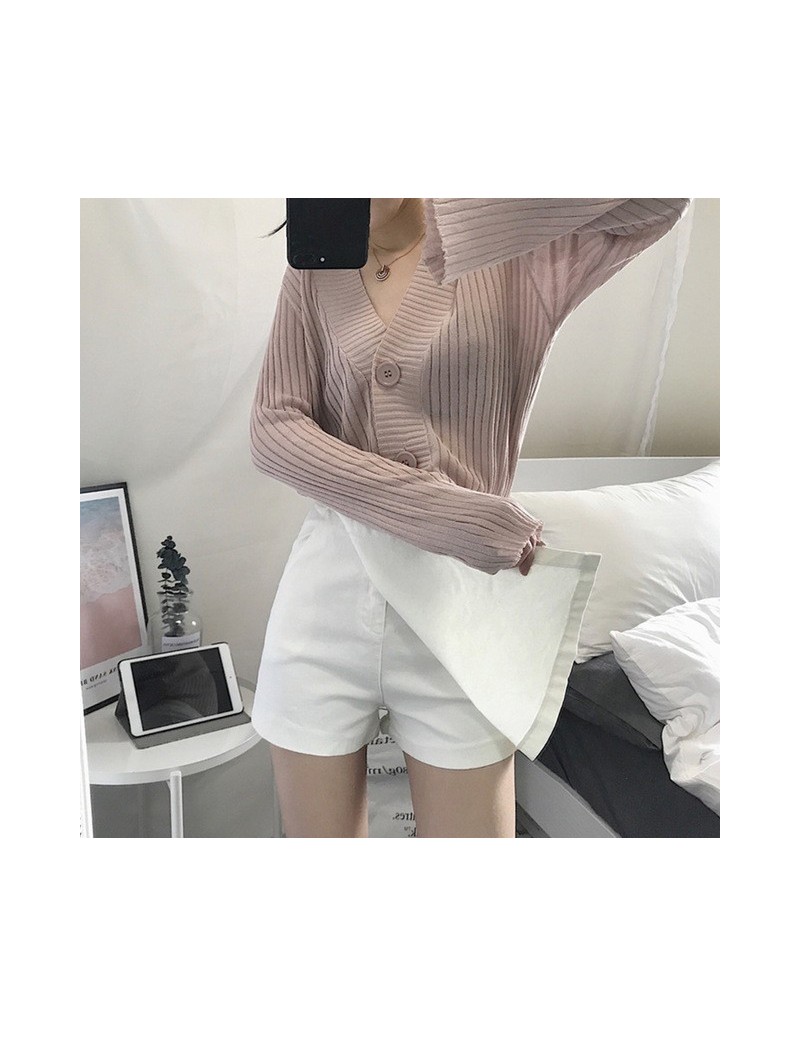 Solid Party Skirted High Waist Loose Gift Elastic Beach Wide Leg Button Women Shorts Casual Charming Summer - White - 5Y1111...