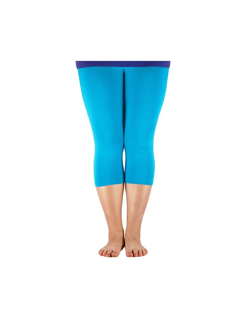 Women's 3/4 length Leggings Bamboo Fiber Plus Size Capri Legging High Stretchy Bumps Style Leggings Pants Basic Leggings - R...