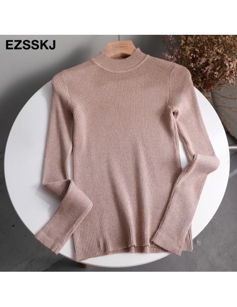 Pullovers 2019 Knitted Women high neck Sweater Pullovers Turtleneck Autumn Winter Basic Women Sweaters Slim Fit Black - Green...