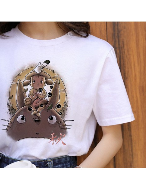 T-Shirts Totoro Harajuku Ullzang T Shirt Women Studio Ghibli Kawaii T-shirt Miyazaki Hayao Funny Cartoon Tshirt Cute 90s Top ...