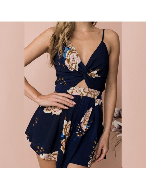Sexy Back Bow Tie Summer Playsuit Women 2018 Off Shoulder Floral Print Beach Bodysuits Rompers Casual Boho Party Short Jumps...
