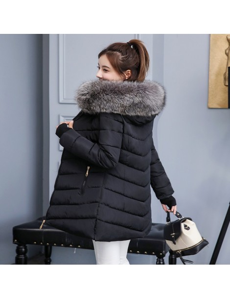 Parkas 2019 Artificial raccoon fur collar winter jacket women Winter And Autumn Wear High Quality Parkas Outwear Women Long C...