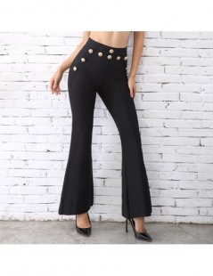 Pants & Capris 2019 New Summer Flare Pants Women Sexy Skinny Pant High Waist White Red Black Trousers Party Bodycon Bandage P...