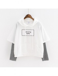 Jackets New Hoodies Women Streetwear Casual Sweatshirt Pullovers Kpop Fans Clothes Harajuku Kawaii Fake Two Pieces Patchwoek ...