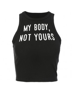 Sexy Skinny Letter Printed O-Neck Women Tank Tops Women 2018 Summer High Quality Sleeveless Cotton Tops Vest Camisole - Blac...