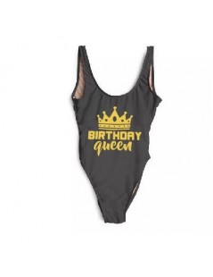 Birthday Queen Squad Swimsuit Sexy Beach Summer Backless Swimwear New ...