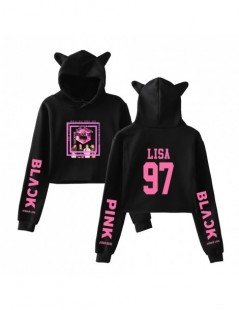 Hoodies & Sweatshirts Fashion Blackpink Group Member Lisa Fun Women Warm Crop Top Cat Hoodies Sweatshirt Hoodie Women Plus Si...