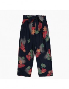 Pants & Capris Loose Wide Leg Pants Women Plus Size XL-5XL High Waist Female Pants Summer 2019 Belt Bow Tied Print Bohemian S...